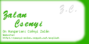 zalan csenyi business card