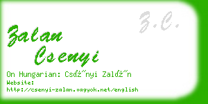 zalan csenyi business card